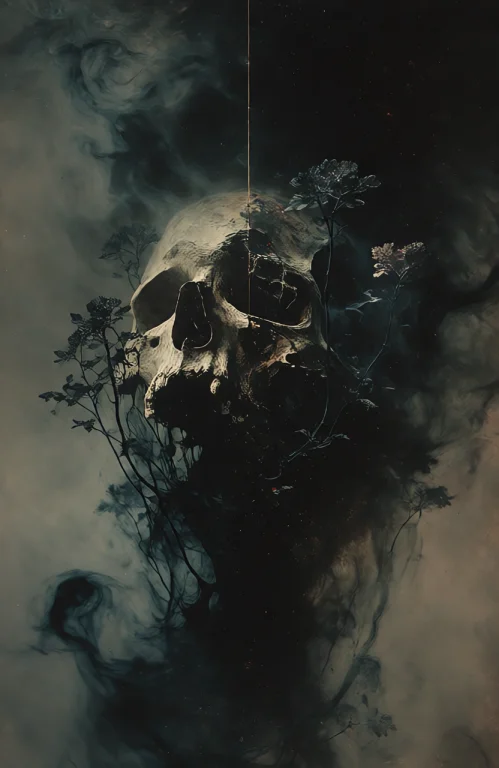 A Haunting Scene Depicting The Cycle Of Life And Death, Cent...