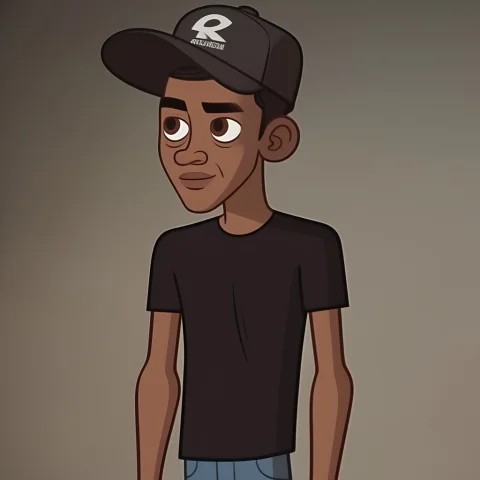 Dtmgstyle, 1boy, Solo, African-american, Black Cap, Black Ha... — Stable Diffusion AI Prompt: dtmg_style, 1boy, solo, african-american, black cap, black hair, brown eyes, bla...