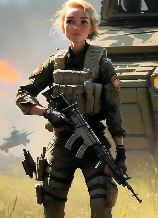 Samdoesarts An Image Of Woman With Short Blonde Hair, With M...