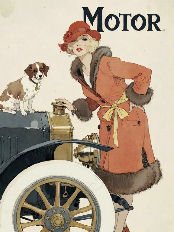 Bradhamel Art Style. A Vintage Illustration Of A Blonde Woma...