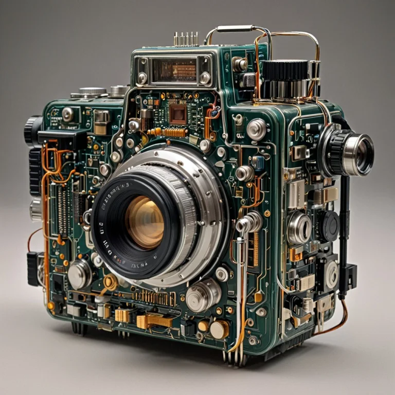 A Vintage Camera Rendered Entirely In Transistorsxl Style, D...