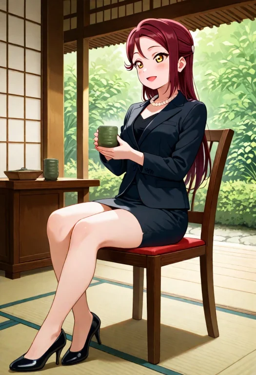 Masterpiece, 1girl, Love Live Sunshine Sakurauchi Riko, Blac...