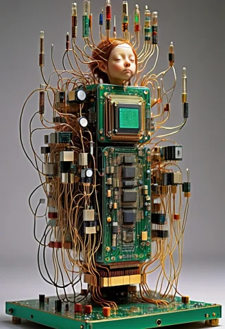 Transistors, Tensors, The Motherboard A Spectacular Renaissa... — SDXL AI Prompt: Transistors, Tensors, "THE MOTHERBOARD" A spectacular Renaissance-inspired portr...