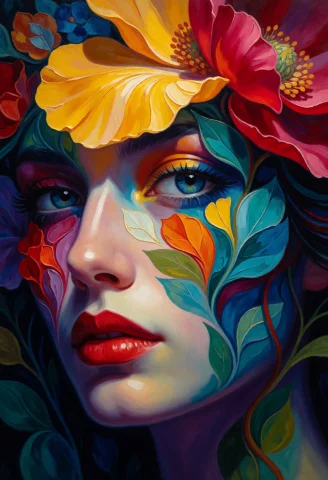 Modern Surrealist Digital Painting, A Conceptual Fusion Of H... — Stable Diffusion AI Prompt: Modern surrealist digital painting, a conceptual fusion of human anatomy and bot...