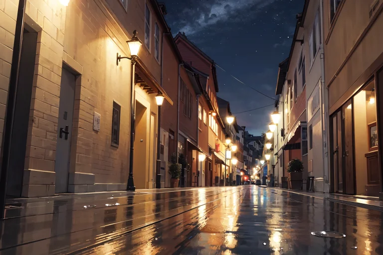 Best Quality, Masterpiece1.4, No Humans, Rain, Street, Night...