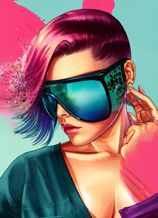 Gtav Style Award Winning Half Body Portrait Of A Woman In A...