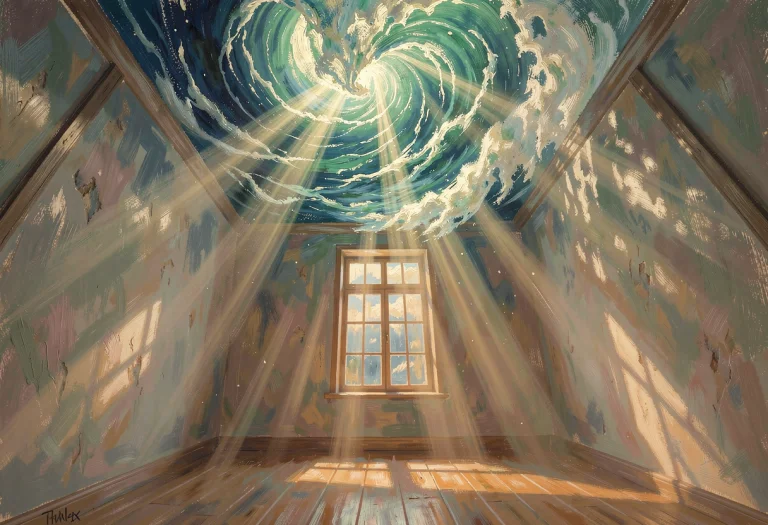 An Ocean Poured Upward Into An Empty Room, Impressionist Sty...