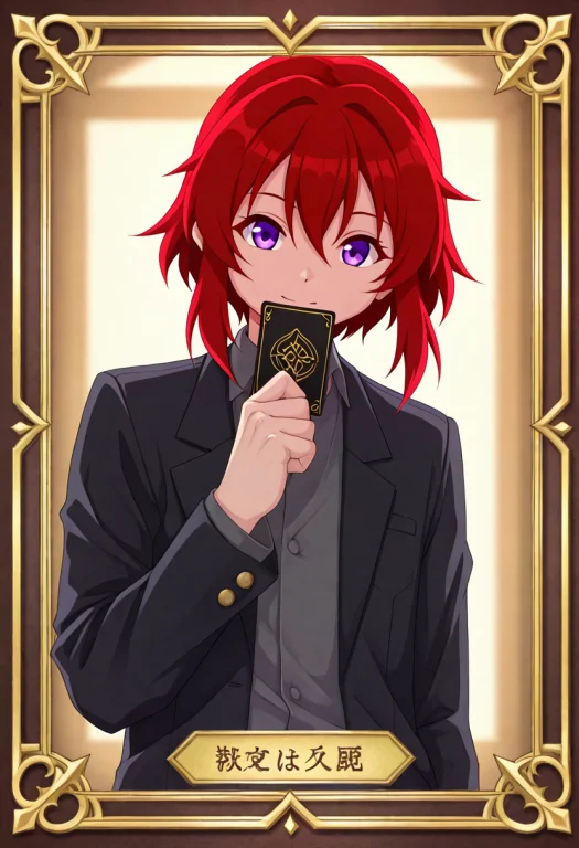 Sfw,bestquality,sourceanime,card Frame,1man,solo,psychopath