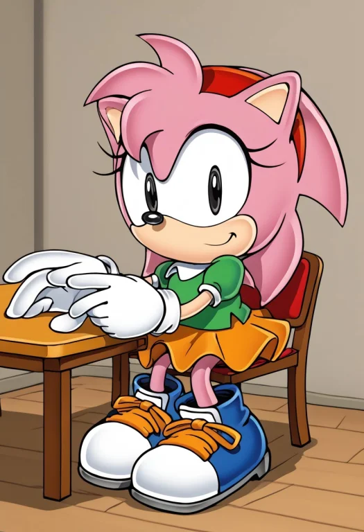 Classicamyrose, 1girl, Pink-furred Anthropomorphic Hedgehog,...
