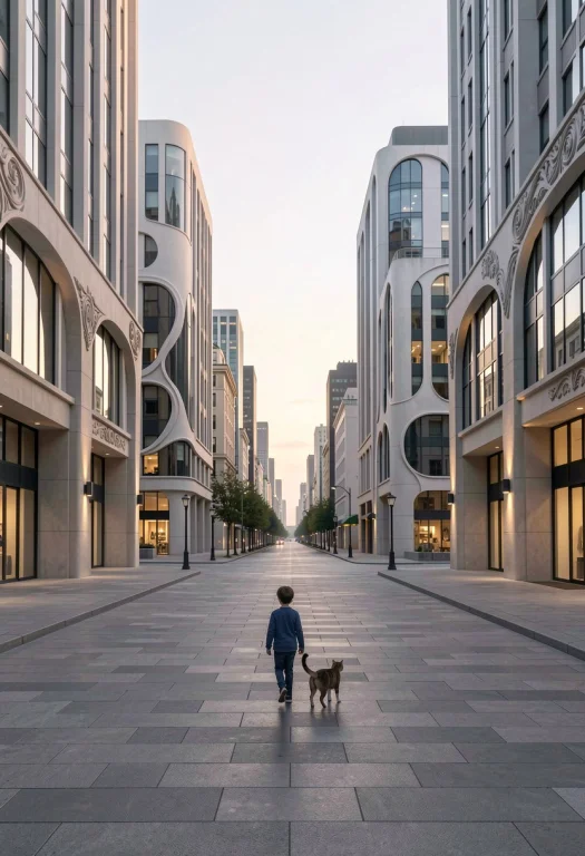 Masterpeice, Photorealistic. A Sprawling Cityscape At Dusk,...