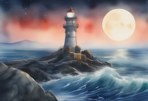 Masterpiece, Best Quality, A Krakens Arm Curling Around A Li... — SDXL AI Prompt: masterpiece, best quality, a kraken's arm curling around a lighthouse, watercolo...