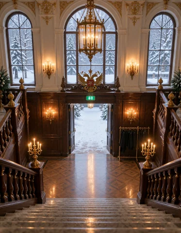 Ru551an 1n5t1tut3, Photorealistic Wide View From The Top Of... — Stable Diffusion AI Prompt: ru551an 1n5t1tut3, photorealistic wide view from the top of the grand entrance s...