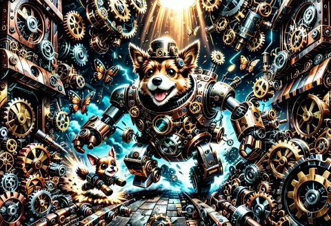 Masterpiece, Best Quality, Newest, Absurdres, Goofy Giant St... — SDXL AI Prompt: masterpiece, best quality, newest, absurdres, goofy giant steampunk robot, detac...
