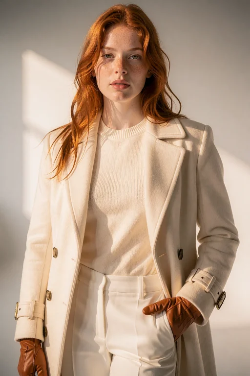 Luna, Photorealistic Editorial Fashion Portrait Of A Young W...