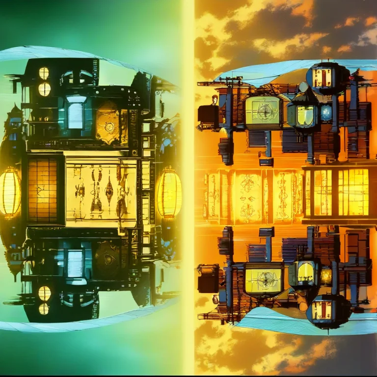 A Floating Market Of Airships And Paper Lanterns, Twilight G...