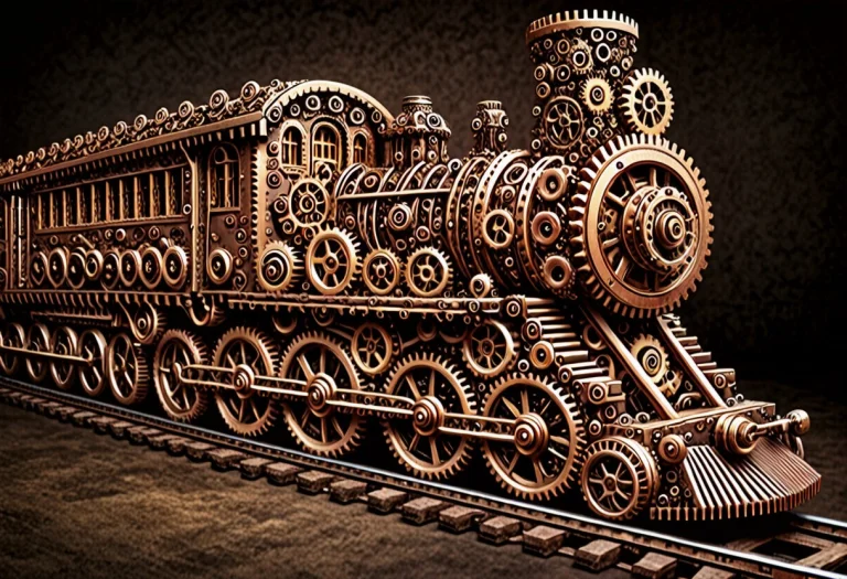 Train Made From Gears