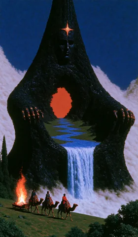 Loradc Dark Fantasy Style 3 V11, Loradc Vast Expanse V11, Dc... — Stable Diffusion AI Prompt: , , DCVSTEXP. dcd@rkf@ntsy. Aerial wide shot of a colossal throne carved from a...