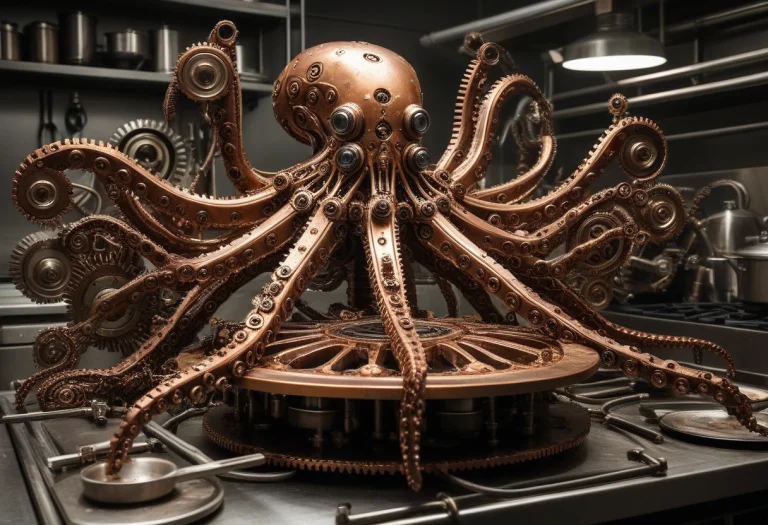 Gearstyle, An Enormous Octopus Entirely Constructed From Hun...