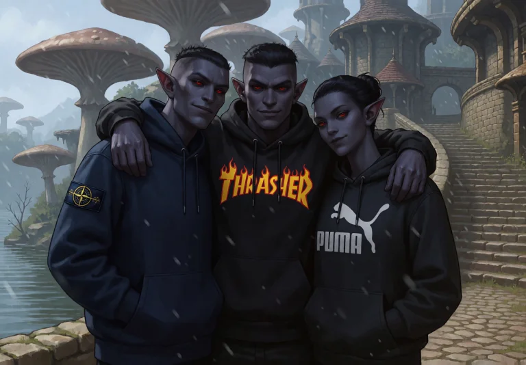 Three Dunmer Friends From The Elder Scrolls Iii Morrowind St...