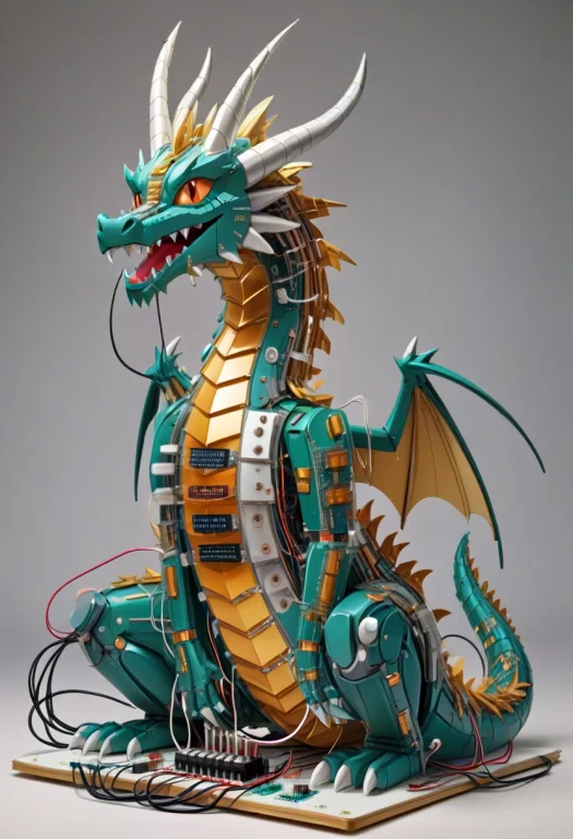 Score9, Score8up, Score7up, Sourcecartoon, Dragon Made Of Tr...
