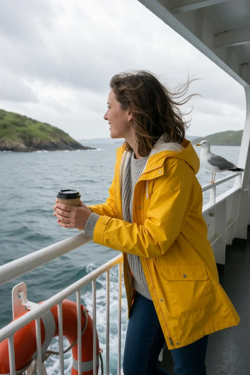 A Candid Photograph Of A Woman In Her Twenties With Wind-blo...