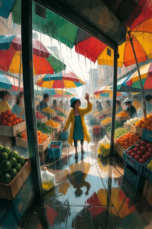 Strangedaal. A Bustling Outdoor Street Market Filled With Co...