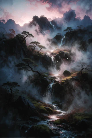 Prompt A Tranquil Alpine Expanse Awakens Under The First Blu... — Stable Diffusion AI Prompt: **Prompt:** A tranquil alpine expanse awakens under the first blush of dawn, whe...
