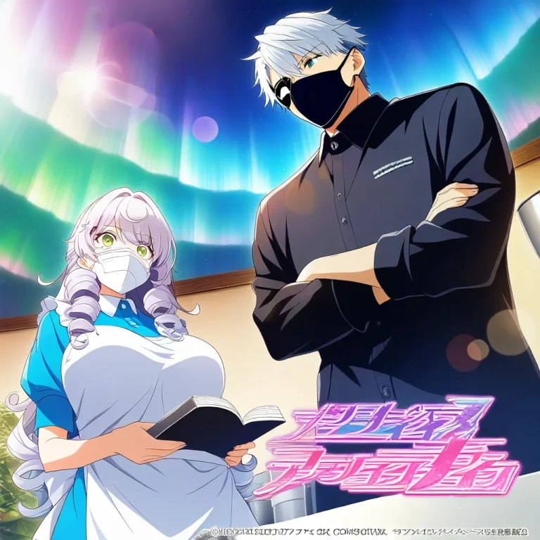 Masterpiece, Best Quality, 1girl, 1boy, Silver Hair, Curly H...