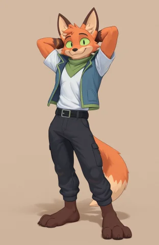 Male, Anthro, Furry, No Human, Full-length Portrait, Smile,... — Stable Diffusion AI Prompt: male, anthro, furry, no human, full-length portrait, smile, hands behind head, s...