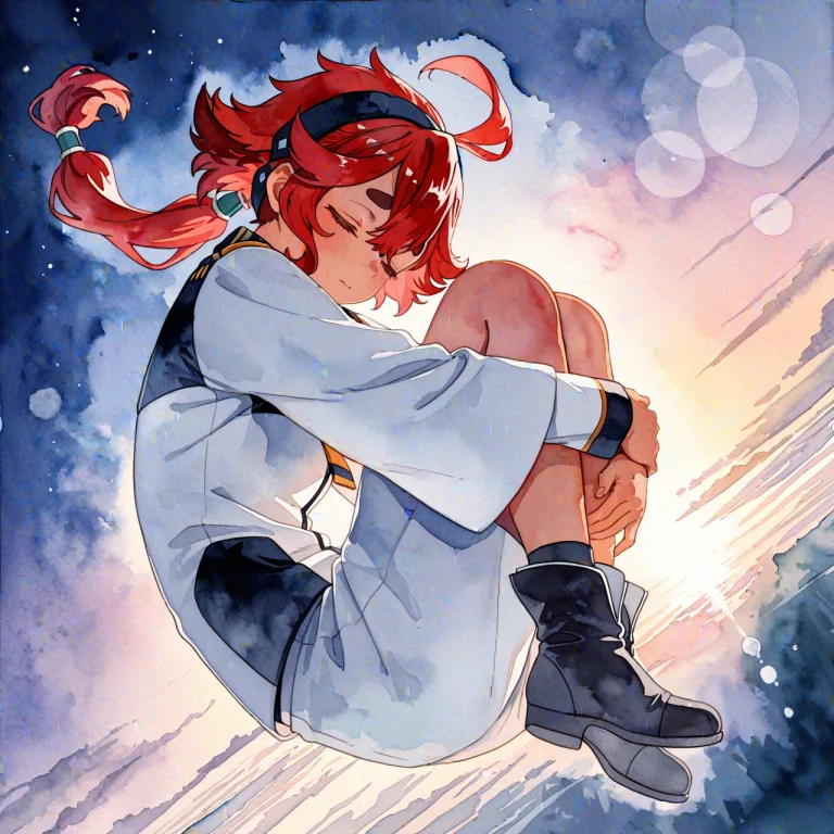 Watercolor1.6,best Fingers,rim Lighting,lens Flare,zero Grav...