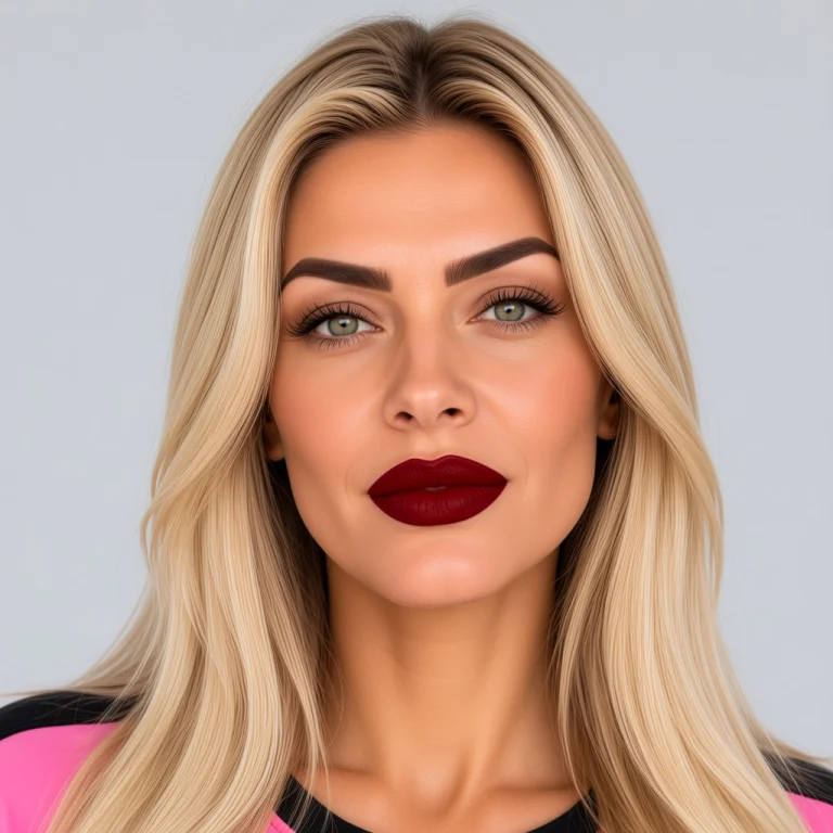 This Is A High-resolution, Close-up Photograph Of A Blonde W...