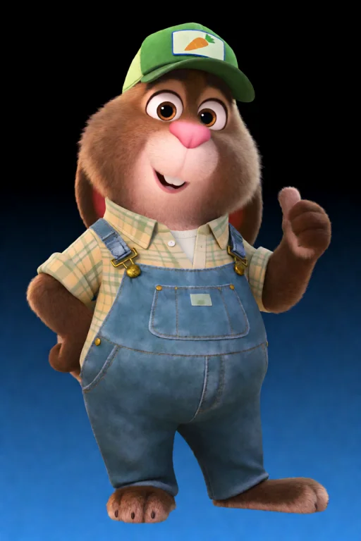 Stu A Fat Brown Rabbit Guy, His Ears Are Flopped Down, He Is...