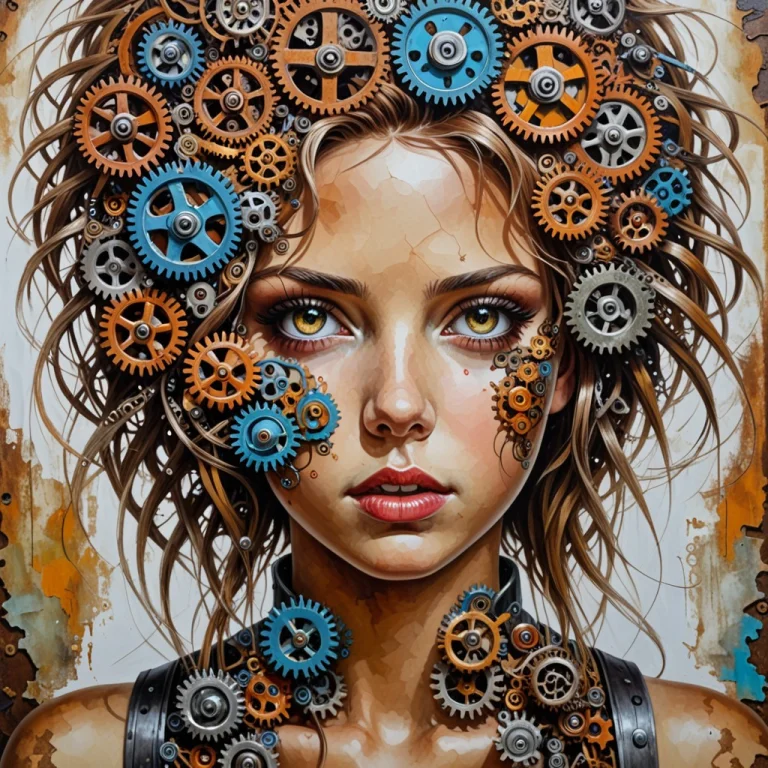 Masterpiece, Best Quality, Colorful1.3, 1girl, Hair Made Up...