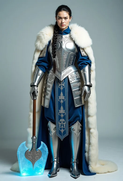 Full Body Photograph Of Seraphine, A Beautiful Adult Nordic...