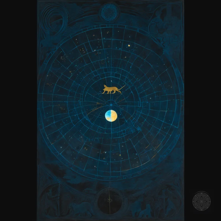 Golden Heliotropic Solar-tracking Panther Resting Atop An An...