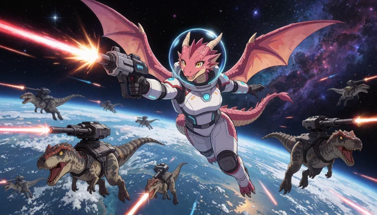 A Wide Cinematic 2d Digital Illustration Of An Epic Space Ba...
