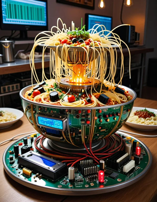 A Gigantic Bowl Of Spaghetti Completely Transformed Into A C...