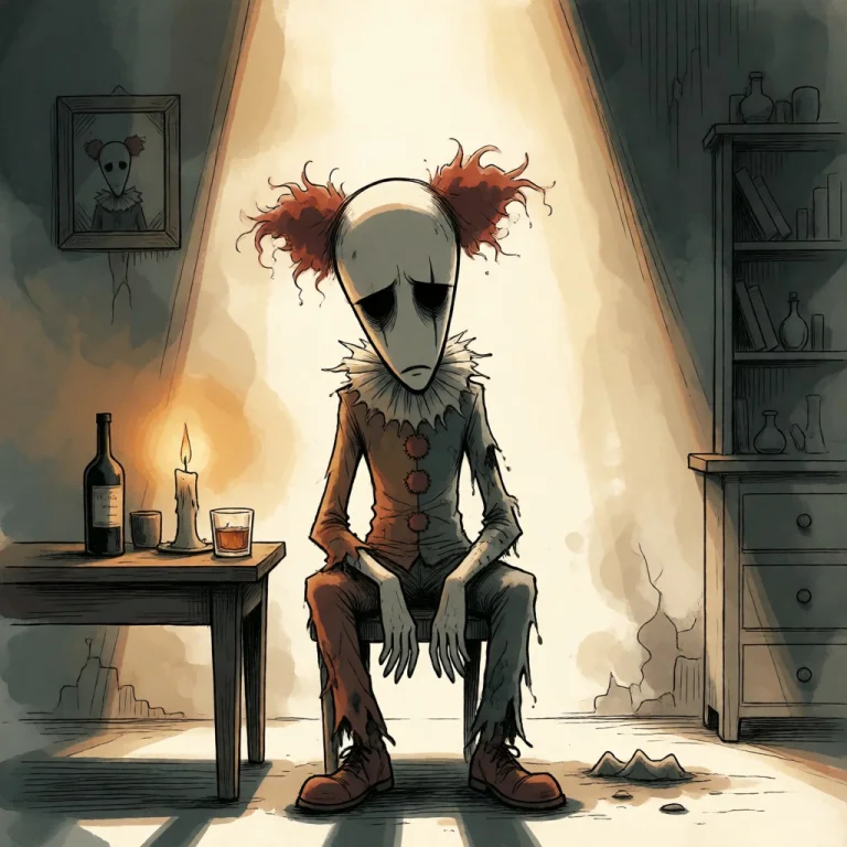 Strangedaal, Sad Clown Stting In A Dark Chamber, Rundown Clo...