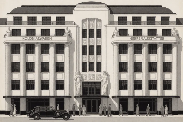 Frontale Fassadenansicht Eines Entwurf Eines 1925 Erbauten K...