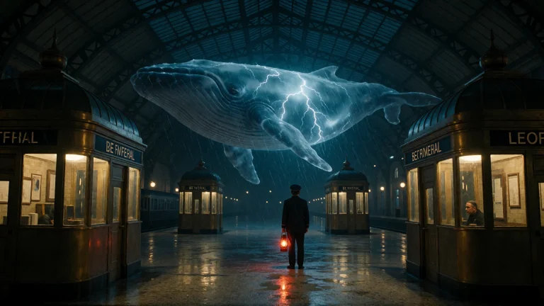 Astrocinemav01k2t. A Colossal Translucent Whale Floats Throu...
