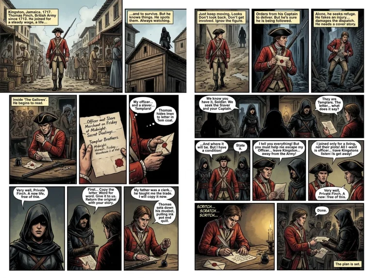 Assassin Creed Black Flag Style Comic, Early 18th Century Br...