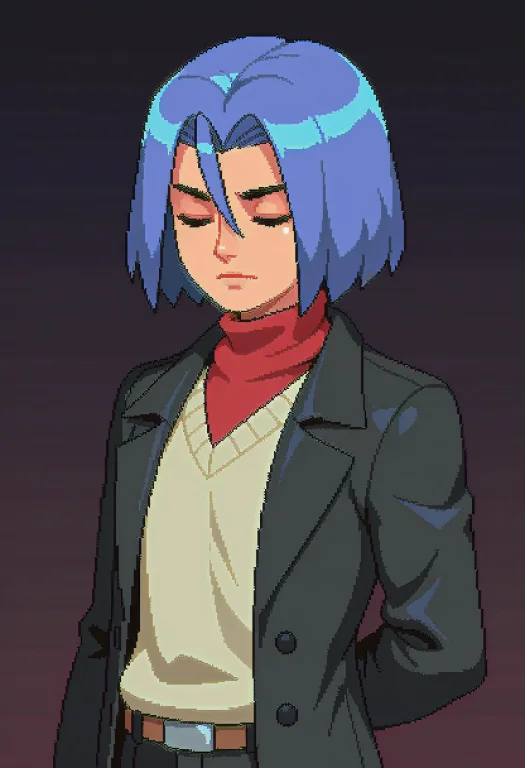 Pixel Art,1boy,femboy,solo,long Coat,jamespokemon,nintendo,p...