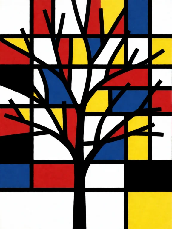 Style A Composition Rendered In The De Stijl Art Movement St...