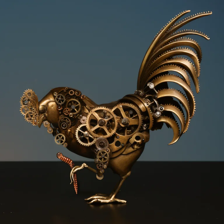 Macro Studio Photograph Of A Real Handmade Brass Sculpture O...
