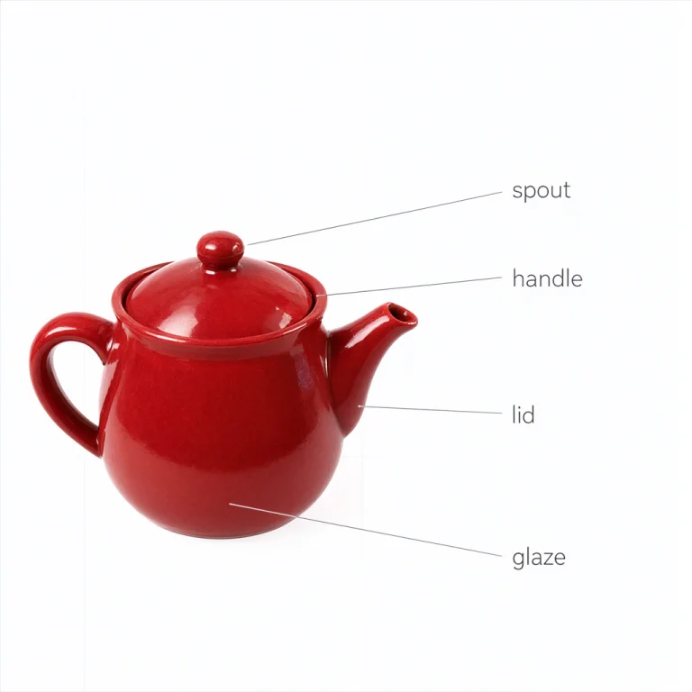 A Clean Technical Diagram On White A Photograph Of A Red Cer...