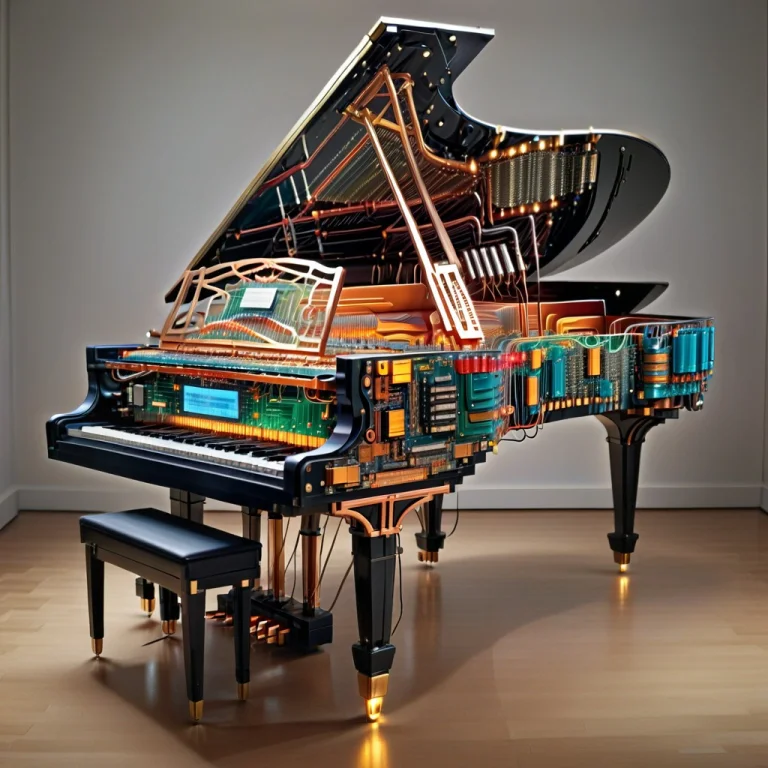 Transistors, A Magnificent Grand Piano Entirely Built From M...