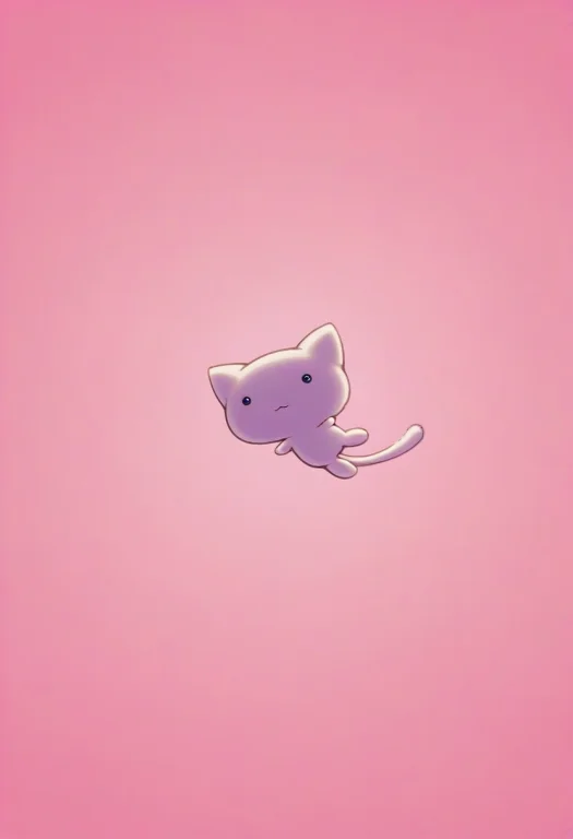 A Playful, Pink, Cat-like Creature Reminiscent Of A Mew, Gra...
