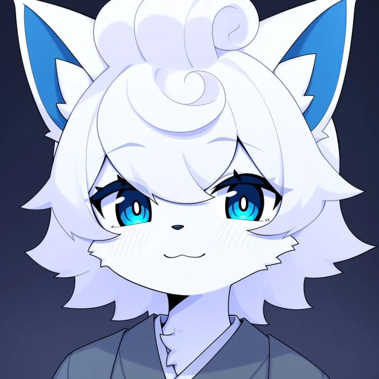 Devvoxy Best Quality, Alolan Vulpix, White Hair, Short Hair,...