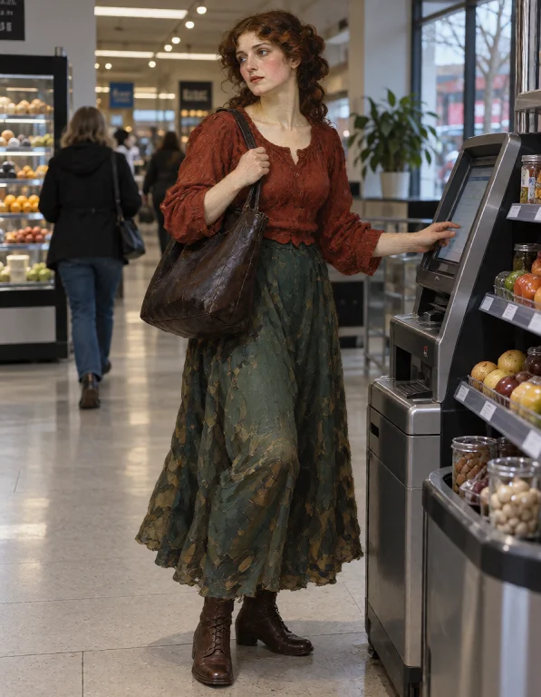 Lorakreapaintedmuse1a Pre-raphaelite Woman Struggling To Use...