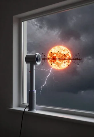 A Dyson Swarm Half-built Around A Distant Sun, Soft Window L... — Stable Diffusion AI Prompt: a Dyson swarm half-built around a distant sun, soft window light, diagonal compo...